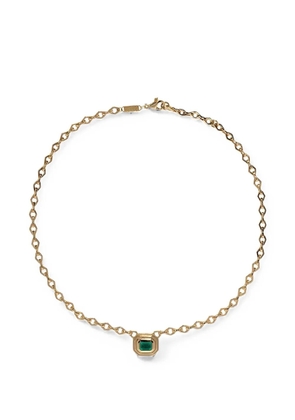 Azlee emerald staircase medium necklace - Gold