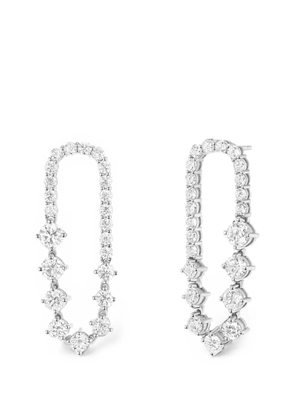 Melissa Kaye Stella Ellipse diamond earrings - Silver