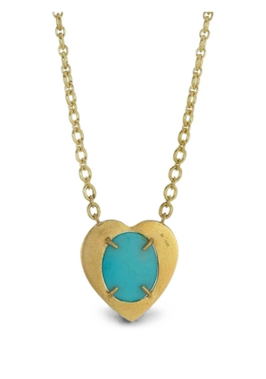 Irene Neuwirth turquoise heart necklace - Gold