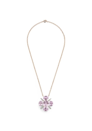 Irene Neuwirth Gemmy Gem Mosaic kunzite and diamond necklace - Pink
