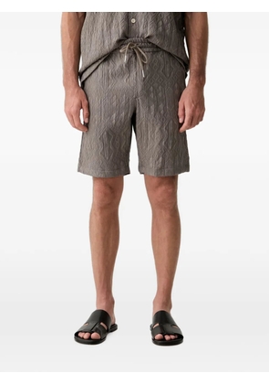 Lindbergh geometric-pattern drawstring bermuda shorts - Brown