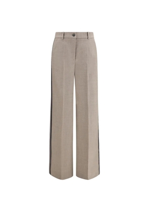 P.A.R.O.S.H. side-stripe wide-leg trousers - Neutrals
