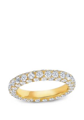 graziela diamond three-sided band ring - Gold