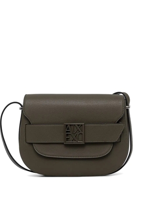 Armani Exchange logo-plaque crossbody bag - Green