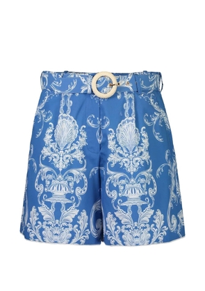 Borgo De Nor Gwen Barocco-print shorts - Blue