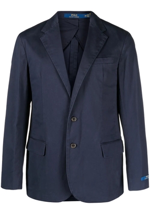 Polo Ralph Lauren single-breasted logo-patch blazer - Blue