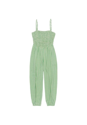 BIMBA Y LOLA green checked gathered balloon jumpsuit