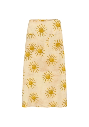 BIMBA Y LOLA Bimba by the South linen A-line skirt - Neutrals