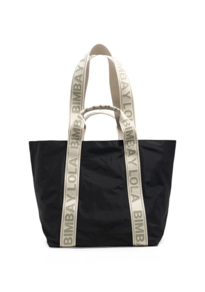 Bimba y Lola large graphite nylon bag - Black