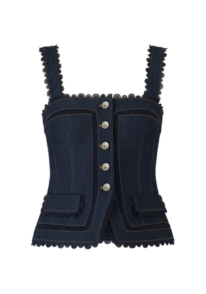 Cinq A Sept Myra guipure lace top - Blue