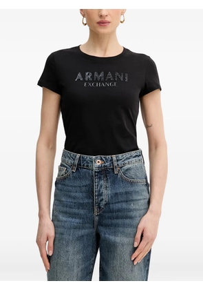 Armani Exchange logo-embellished T-shirt - Black