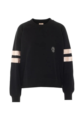 Repetto logo-embroidered stripe-detail sweatshirt - Black