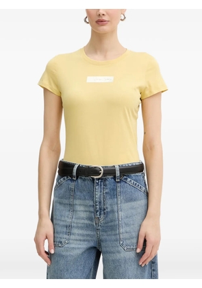 Armani Exchange logo-patch T-shirt - Yellow