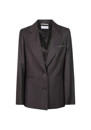 Peserico bead-embellished single-breasted blazer - Brown