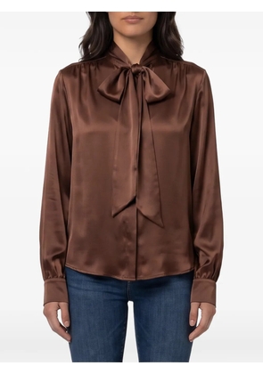 Federica Tosi tie-neck bow blouse - Brown