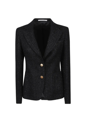 Tagliatore bouclé-knit tailored blazer - Black