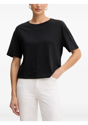 Armani Exchange rhinestone-embellished logo-print T-shirt - Black