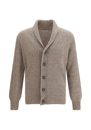 BROOKSFIELD shawl-collar ribbed-knit cardigan - Neutrals