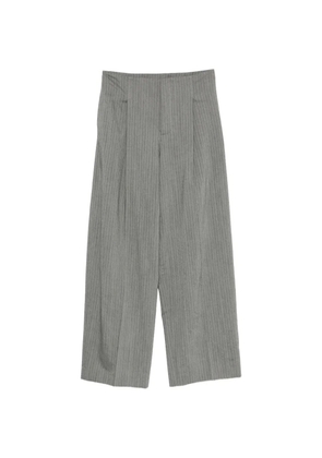 Alberta Ferretti herringbone-pattern pleated trousers - Grey