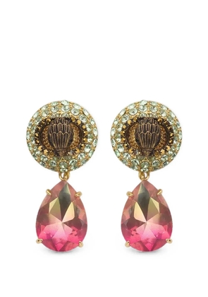 Kurt Geiger London Eagle-head crystal-embellished earrings - Gold