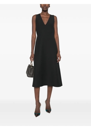 FENDI V-neck sleeveless midi dress - Black
