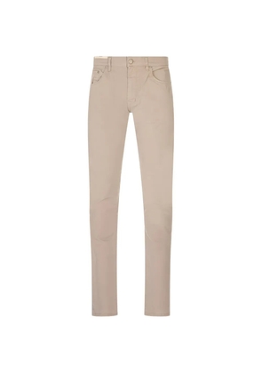 PT Torino logo-patch trousers - Neutrals