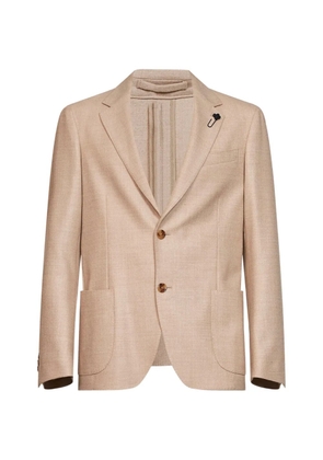 Lardini notched-lapel single-breasted blazer - Neutrals