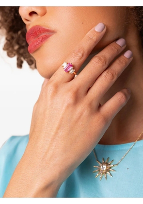 Suzanne Kalan pink sapphire and diamond ring