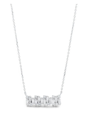 Suzanne Kalan Shimmer bar-pendant diamond necklace - Silver