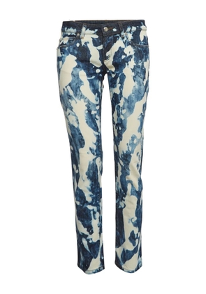Alexander McQueen Pre-Owned bleached-effect jeans - Blue