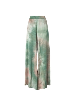 PINKO gradient satin trousers - Green