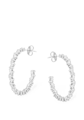 Suzanne Kalan diamond hoop earrings - Silver