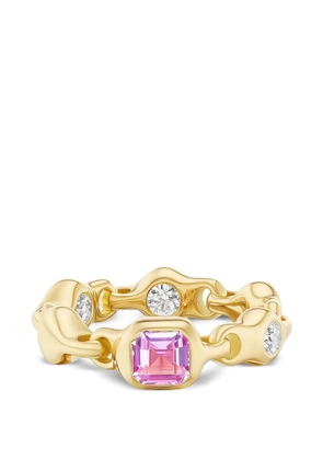 Uniform Object pink sapphire and diamond ring - Gold