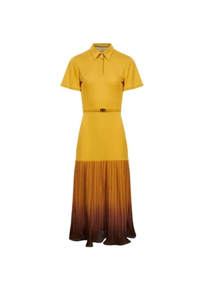 Rowen Rose polo-collar ombré-effect midi dress - Yellow