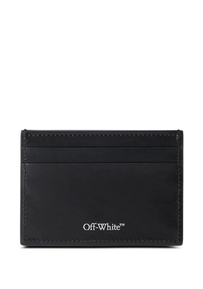 Off-White Diagonal leather card holder - Black