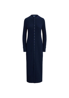 Polo Ralph Lauren waffle-knit cotton maxi dress - Blue