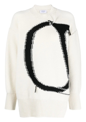 Off-White Ow Maxi logo-intarsia jumper