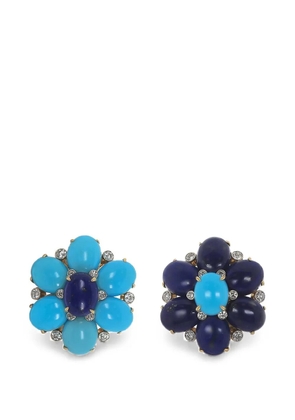 ALETTO BROTHERS Fioretta turquoise and lapis earrings - Gold