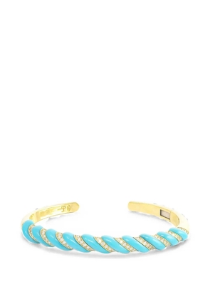 Jenna Blake 70s stone and diamond bangle bracelet - Gold