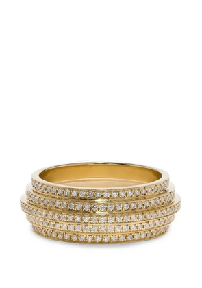 Azlee Stair Case diamond ring - Gold