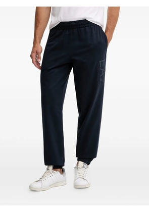 Ea7 Emporio Armani logo-embroidered elasticated-waist track pants - Blue