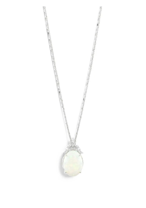 Yeprem Reign opal and diamond pendant necklace - Silver
