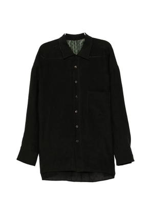 Ziggy Chen long-sleeve button-up shirt - Black