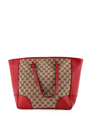 Gucci Pre-Owned Bree GG Canvas with Leather Medium tote bag - Brown