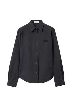 Miu Miu stretch poplin shirt - Black