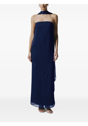 Baobab El strapless layered chiffon maxi dress - Blue