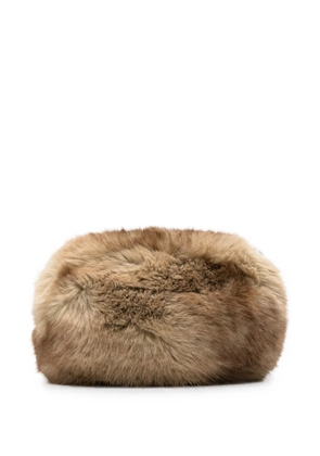 Apparis faux-fur pouch bag - Neutrals