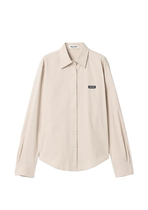 Miu Miu stretch poplin shirt - Neutrals