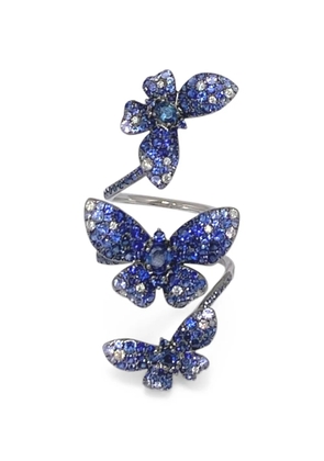 Stefere Butterfly sapphire and diamond ring - Silver