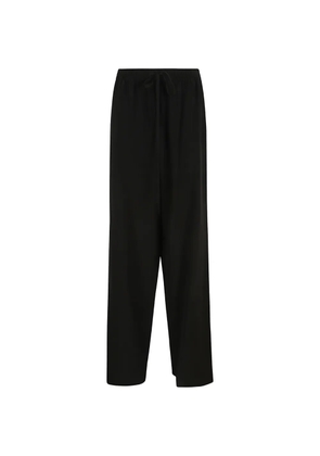 Ermanno Scervino drawstring silk trousers - Black